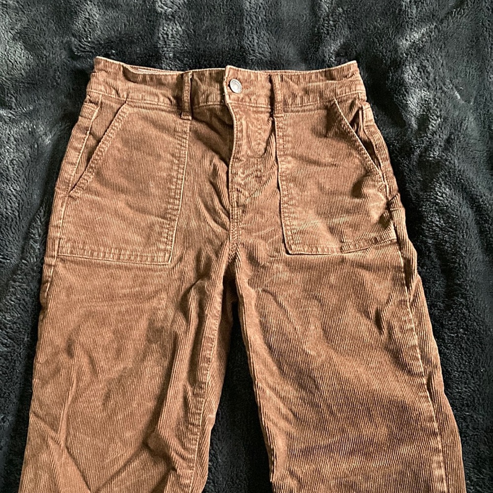 Brown corduroy retro flare pants
